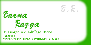 barna razga business card
